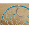 blue crackle glass bead details blue metal crescent moon with filigree 